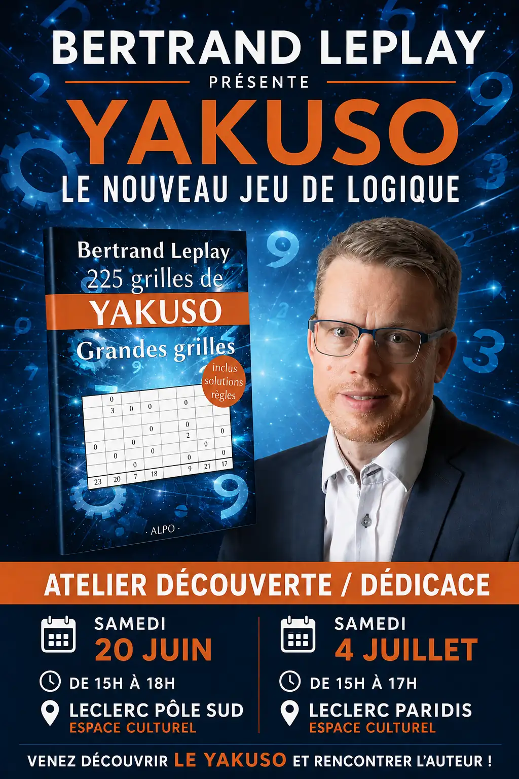 Affiche des ateliers découverte / dédicace Yakuso